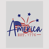America Est. 1776 Fireworks Patriotic Ready to Press DTF Transfer